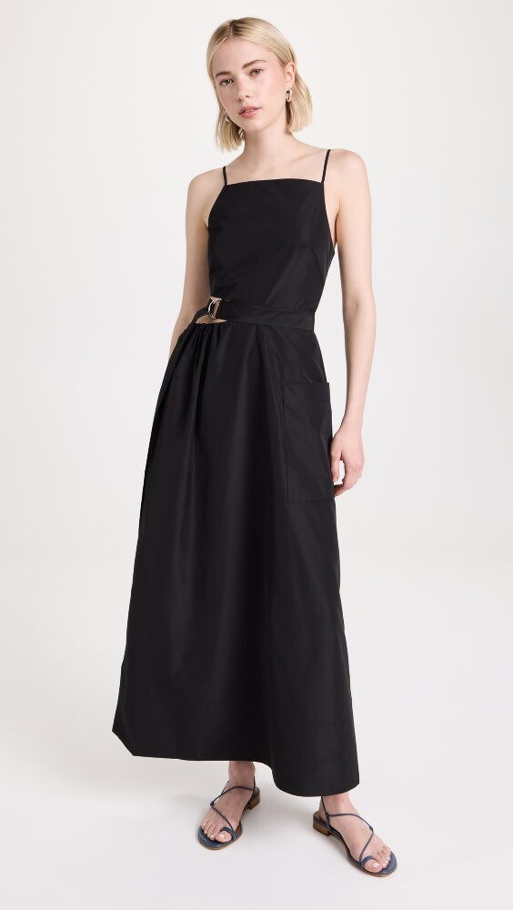 

Платье Tibi Italian Sporty Nylon Strappy Cut Out, черный