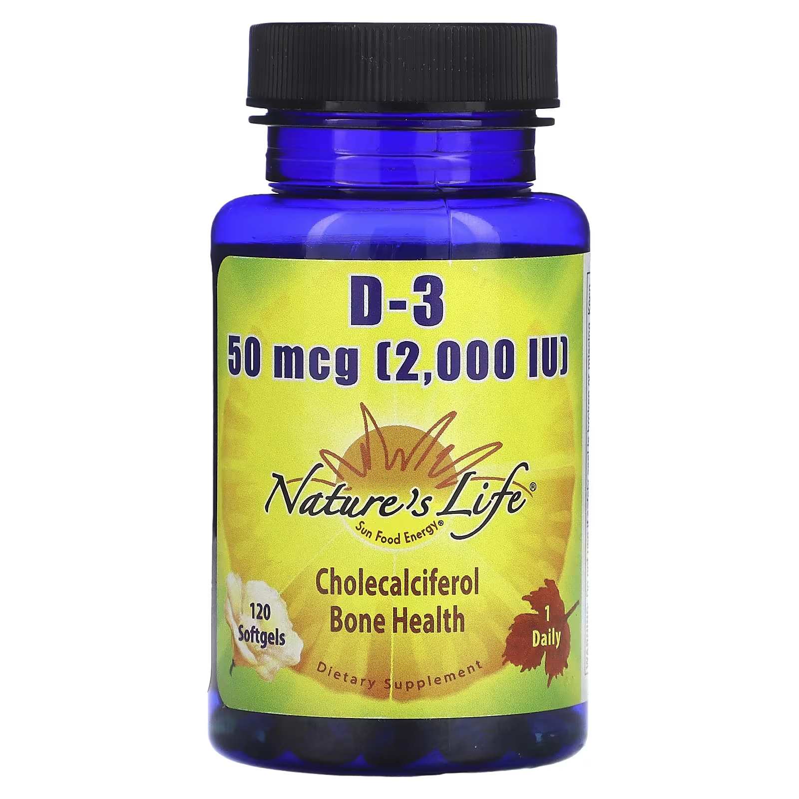 Пищевая добавка Nature's Life D-3, 120 мягких таблеток пищевая добавка garden of life herbals eye health berry 30 мягких таблеток