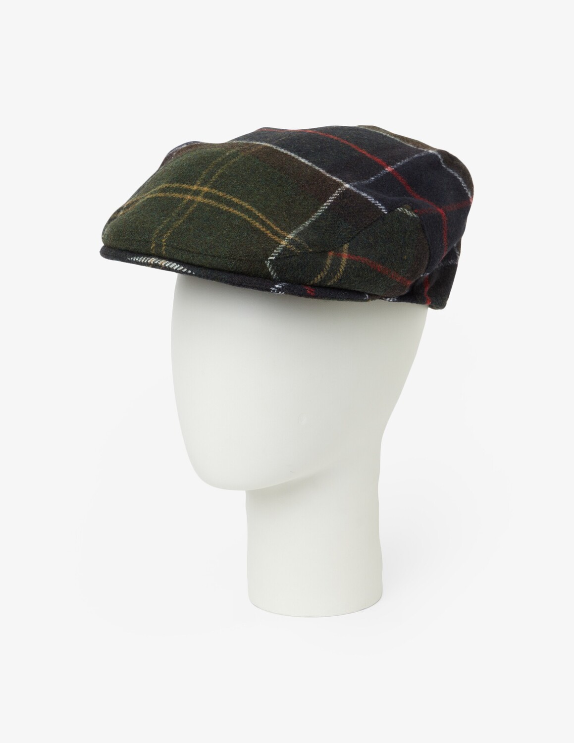 

Плоская кепка из шерсти в клетку тартан Barbour, зеленый