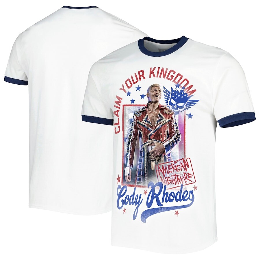 

Футболка с коротким рукавом WWE Authentic Cody Rhodes, белый