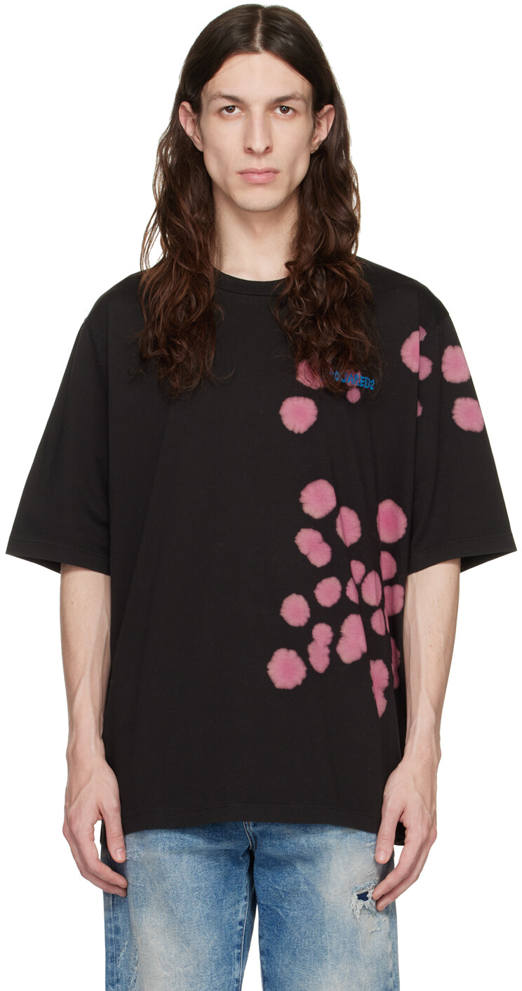

Черная футболка Goth Tie&Dyed Skater Dsquared2, Черный