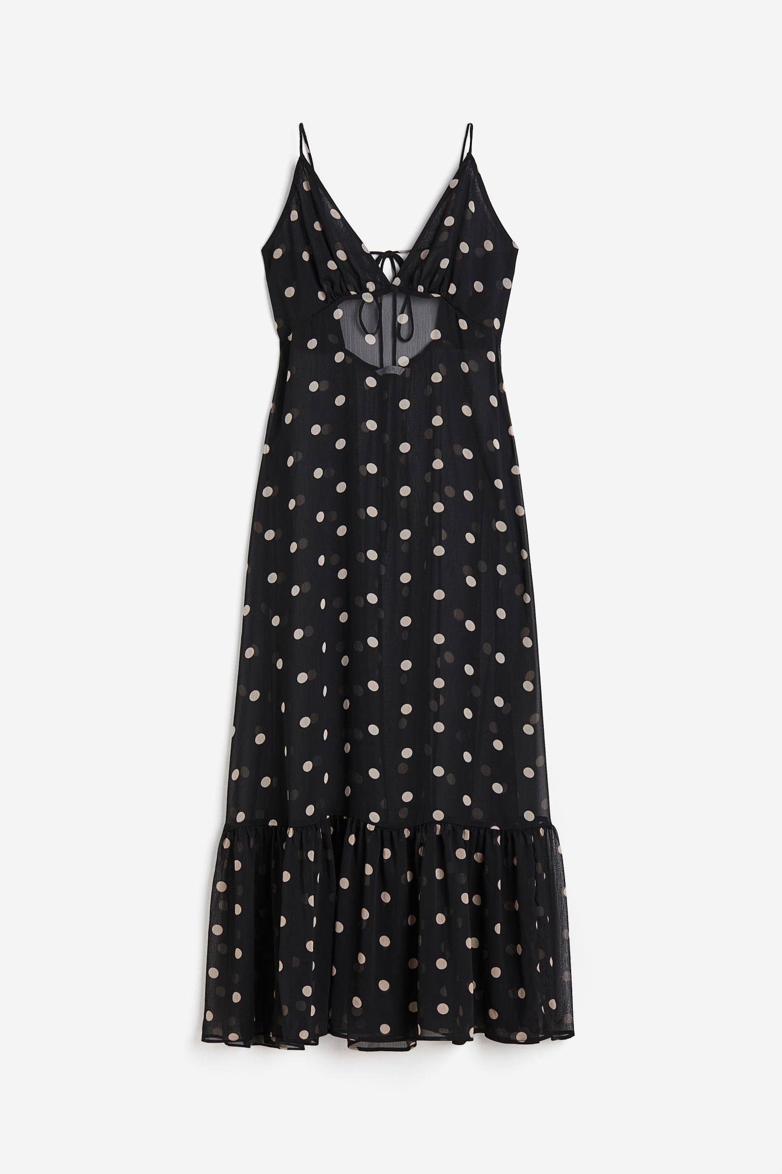Платье H&M Sheer Chiffon, черный