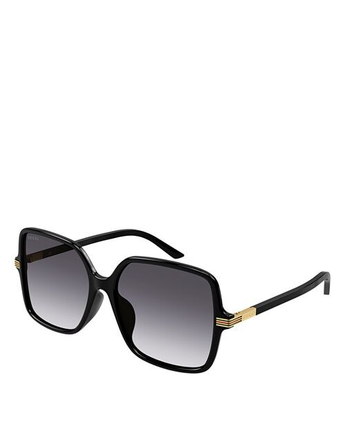 

Квадратные солнцезащитные очки, 59 мм Gucci, цвет Black