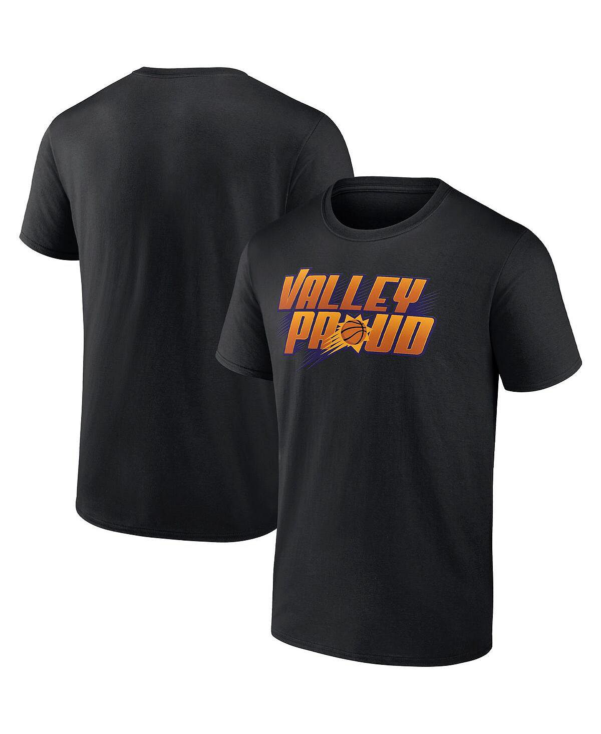 Мужская фирменная черная футболка phoenix suns valley proud hometown collection Fanatics, черный