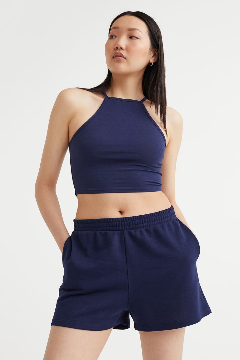 

Укороченный топ H&M, темно-синий