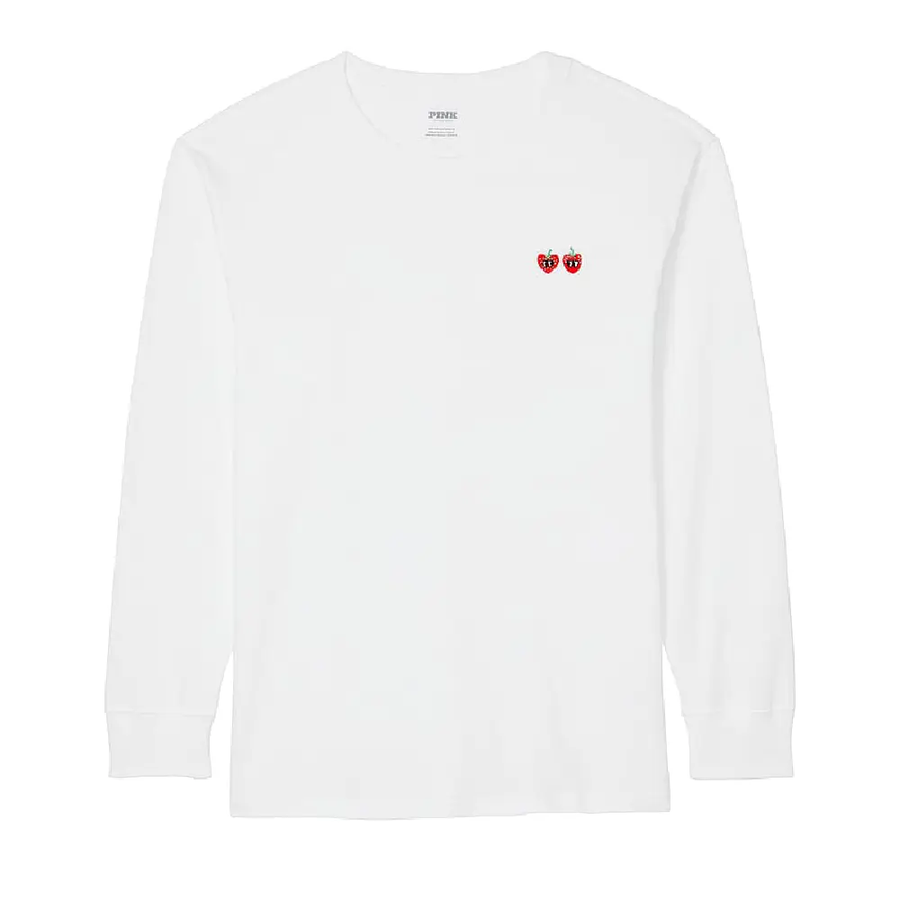 

Лонгслив Victoria's Secret Pink Oversized Campus, белый