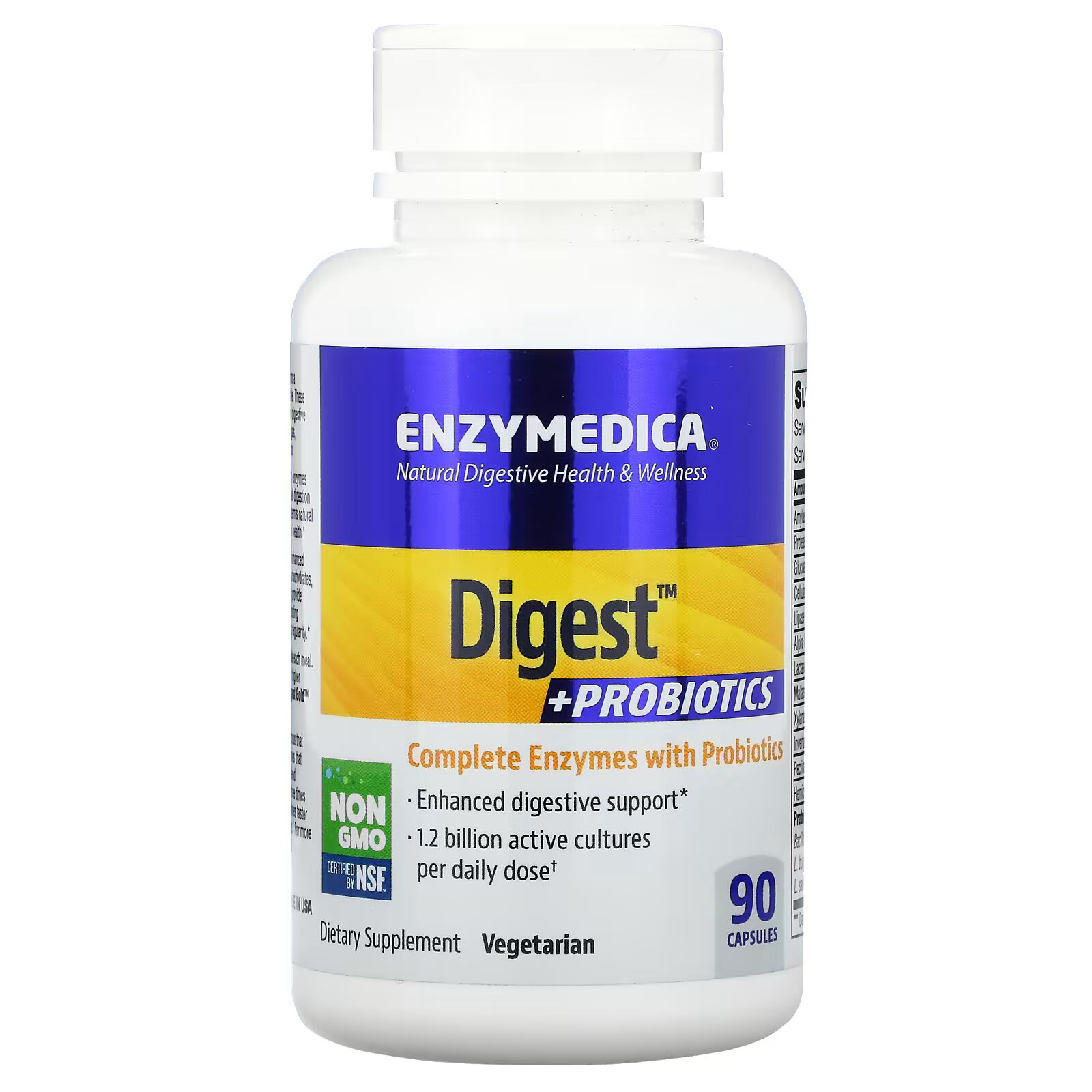 Enzymedica, Digest + пробиотики, 90 капсул enzymedica digest
