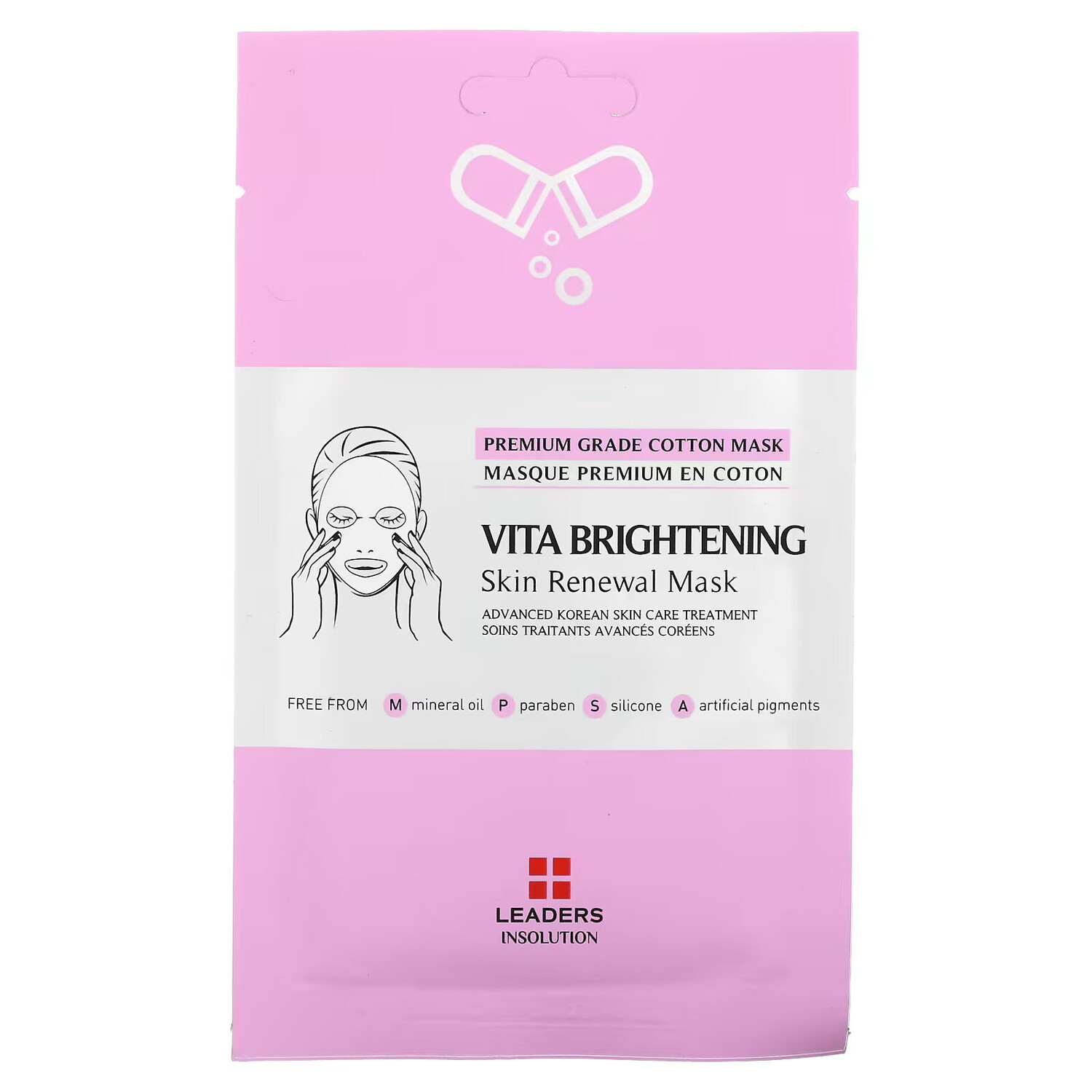 

Leaders, Vita Brightening, косметическая маска для обновления кожи, 1 шт., 25 мл (0,84 жидк. унции)