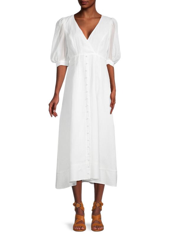 

Платье Gianna с пышными рукавами, белый