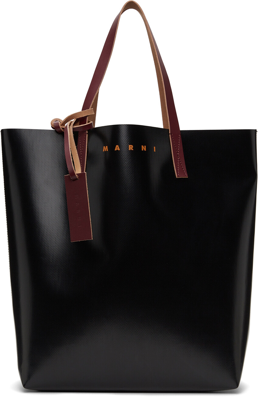 

Черно-синяя объемная сумка Tribeca Shopping Tote Marni