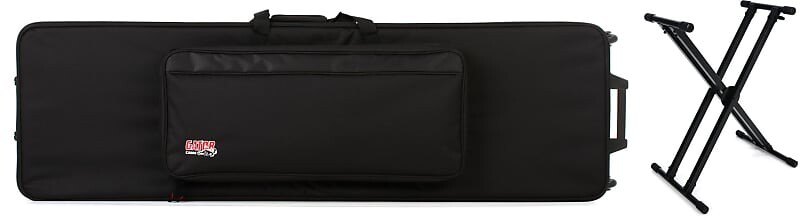 

Gator GK-88-SLIM Полужесткий чехол для клавиатуры в комплекте со сценическими подставками KS8291XX Подставка для клавиатуры с надежной конструкцией Gator + On-Stage GK-88 SLIM=1 KS8291XX=1