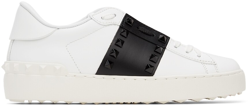 

Бело-черные кроссовки '11' Rockstud без названия Valentino Garavani