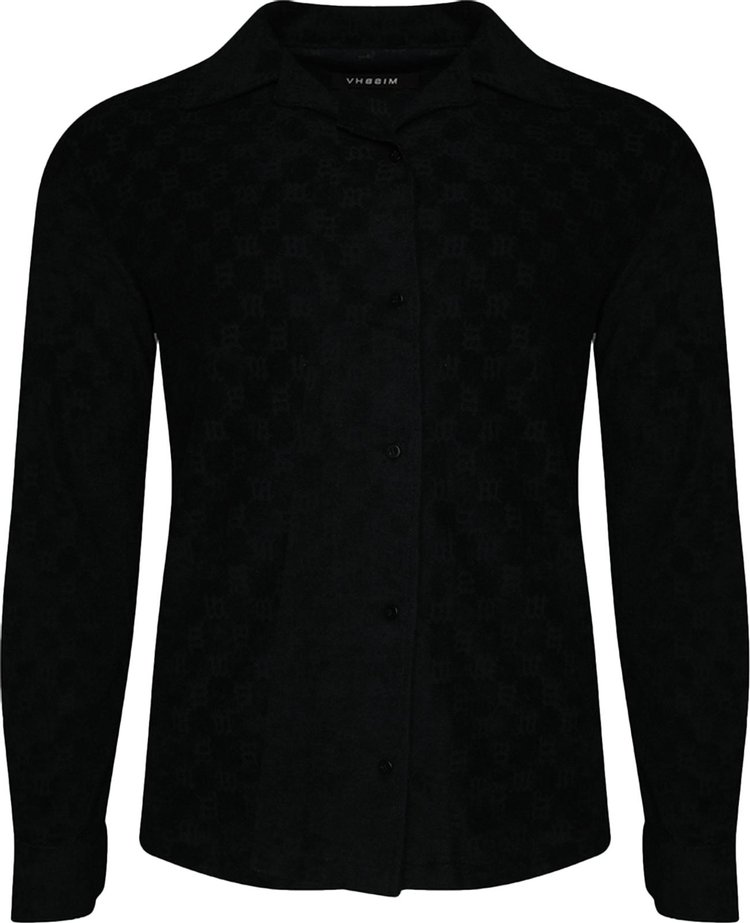 Рубашка MISBHV Towelling Monogram Long-Sleeve Shirt 'Black', черный кроссовки misbhv army monogram black