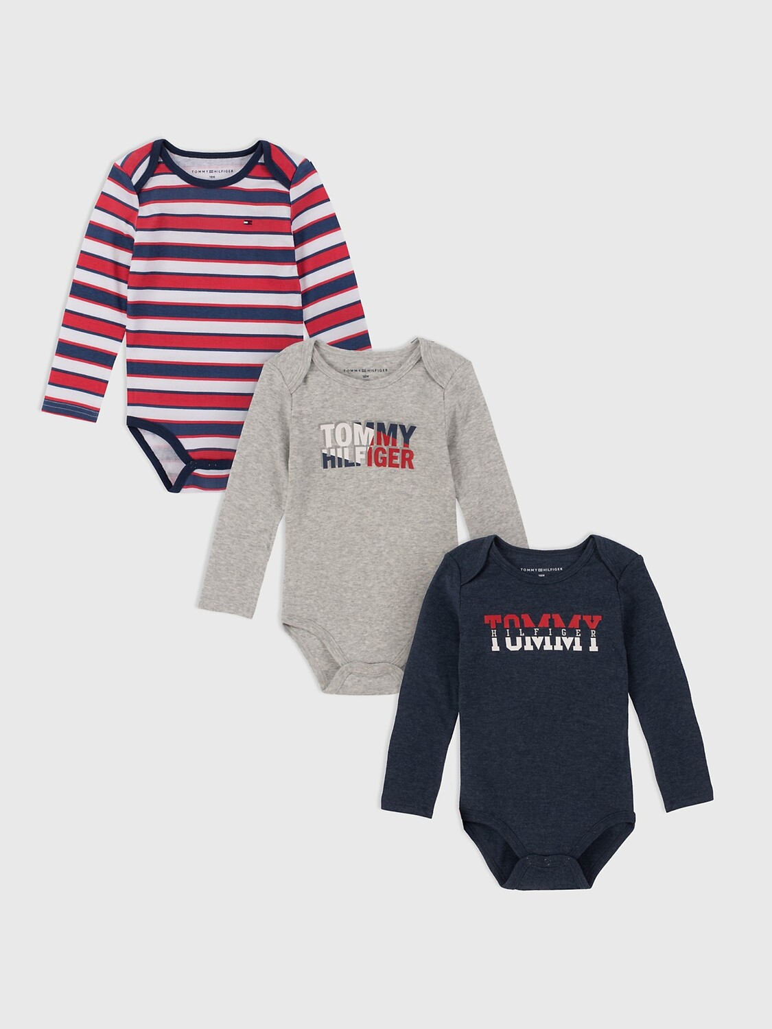 

Боди для детей с длинными рукавами, 3 шт. Tommy Hilfiger, ассорти