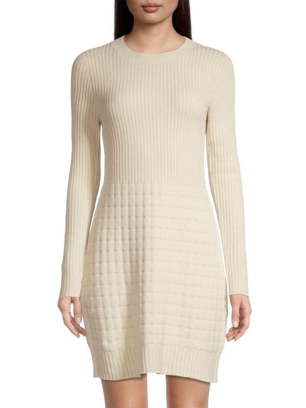 

Бархатное вязаное платье Rebecca Taylor Beige