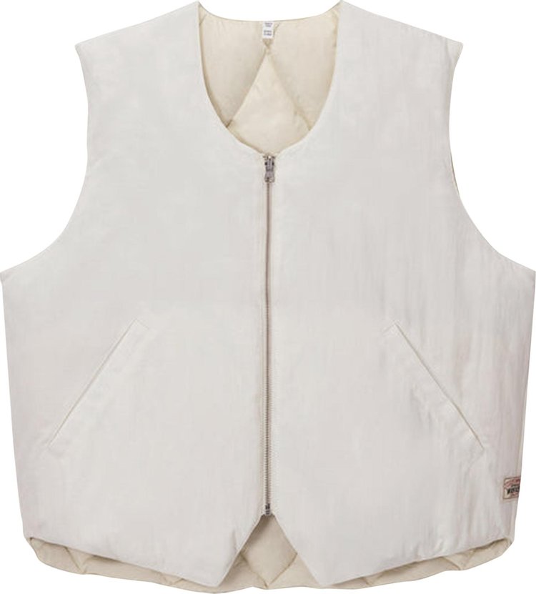 Жилет Stussy Reversible Quilted Vest 'Cream', кремовый - фото