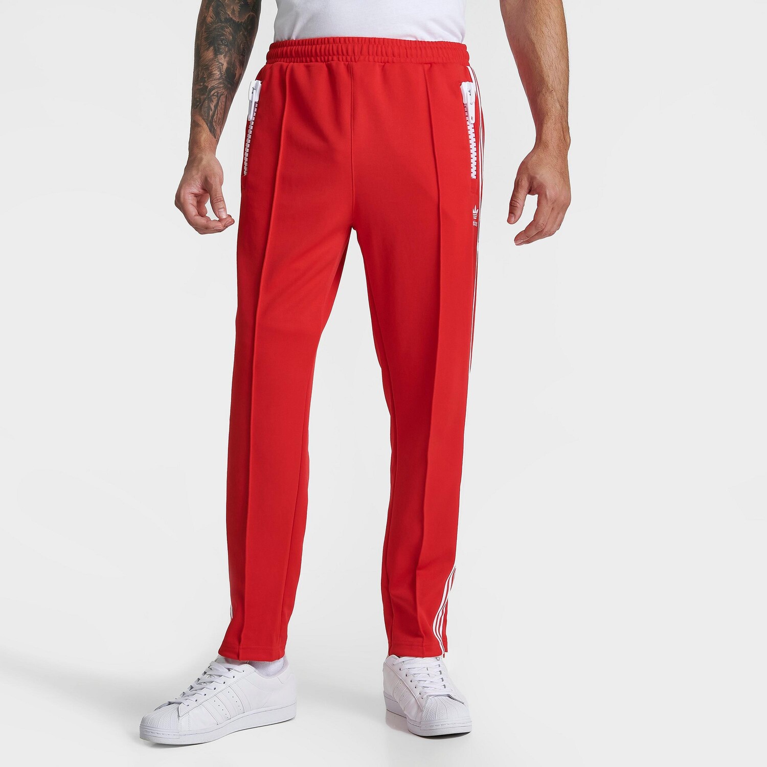 

Спортивные брюки adidas Originals x Jeremy Scott с большой молнией, красный