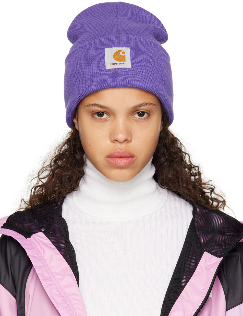

Фиолетовая шапка с часами Carhartt Work In Progress
