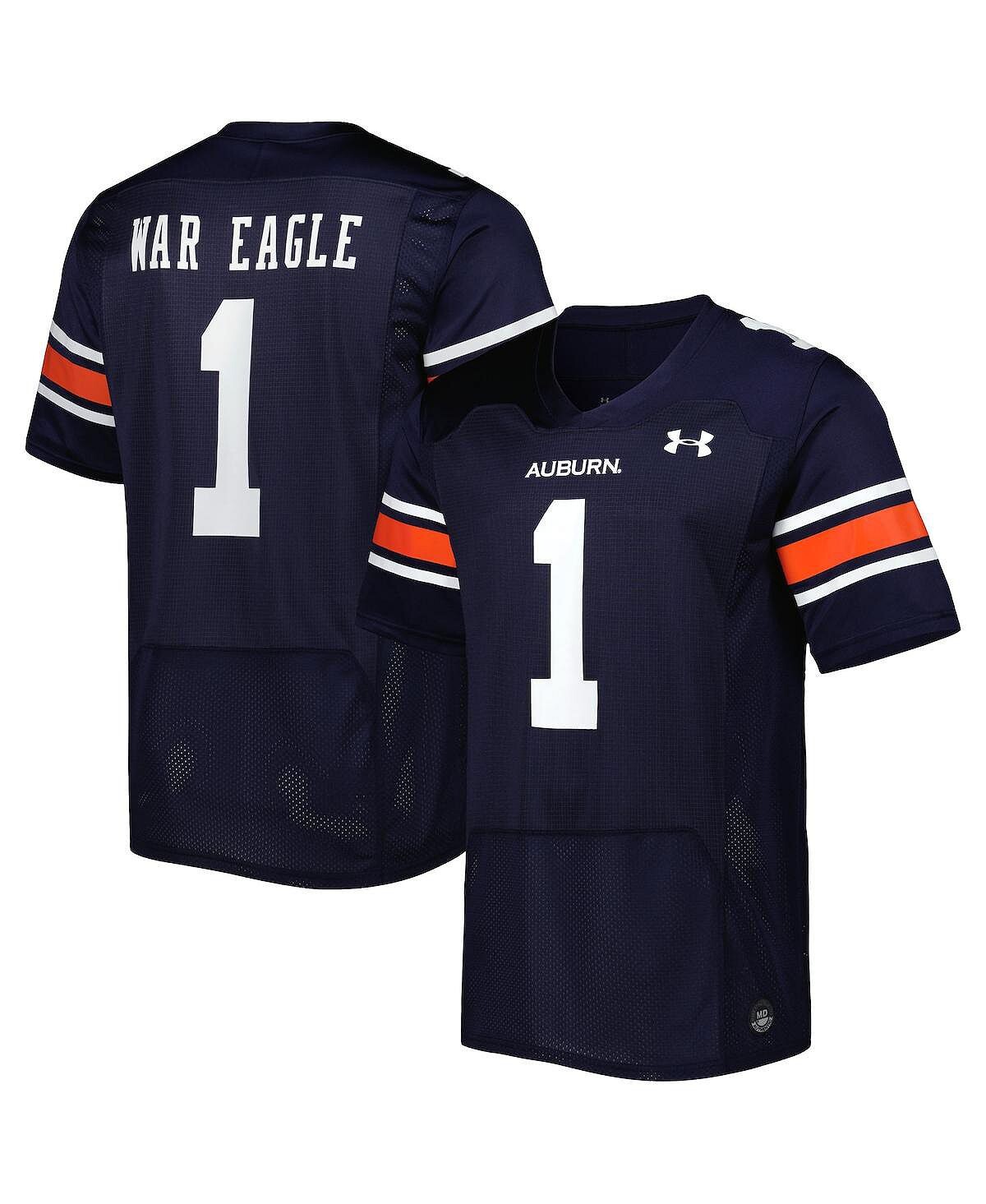 

Футболка Under Armour Men's #1 Navy Auburn Tigers Team Wordmark, темно-синий