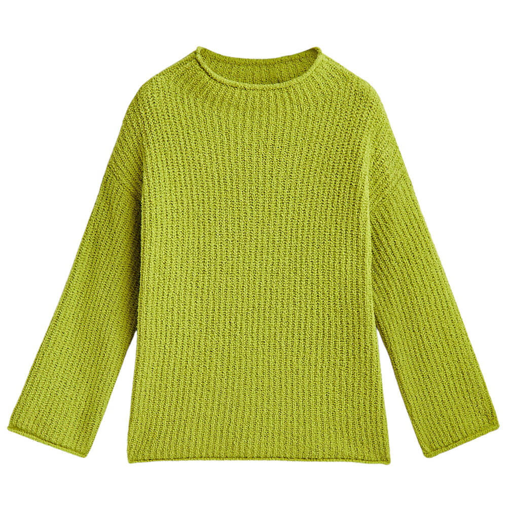 

Джемпер Massimo Dutti Textured Knit Mock Turtleneck, зеленый