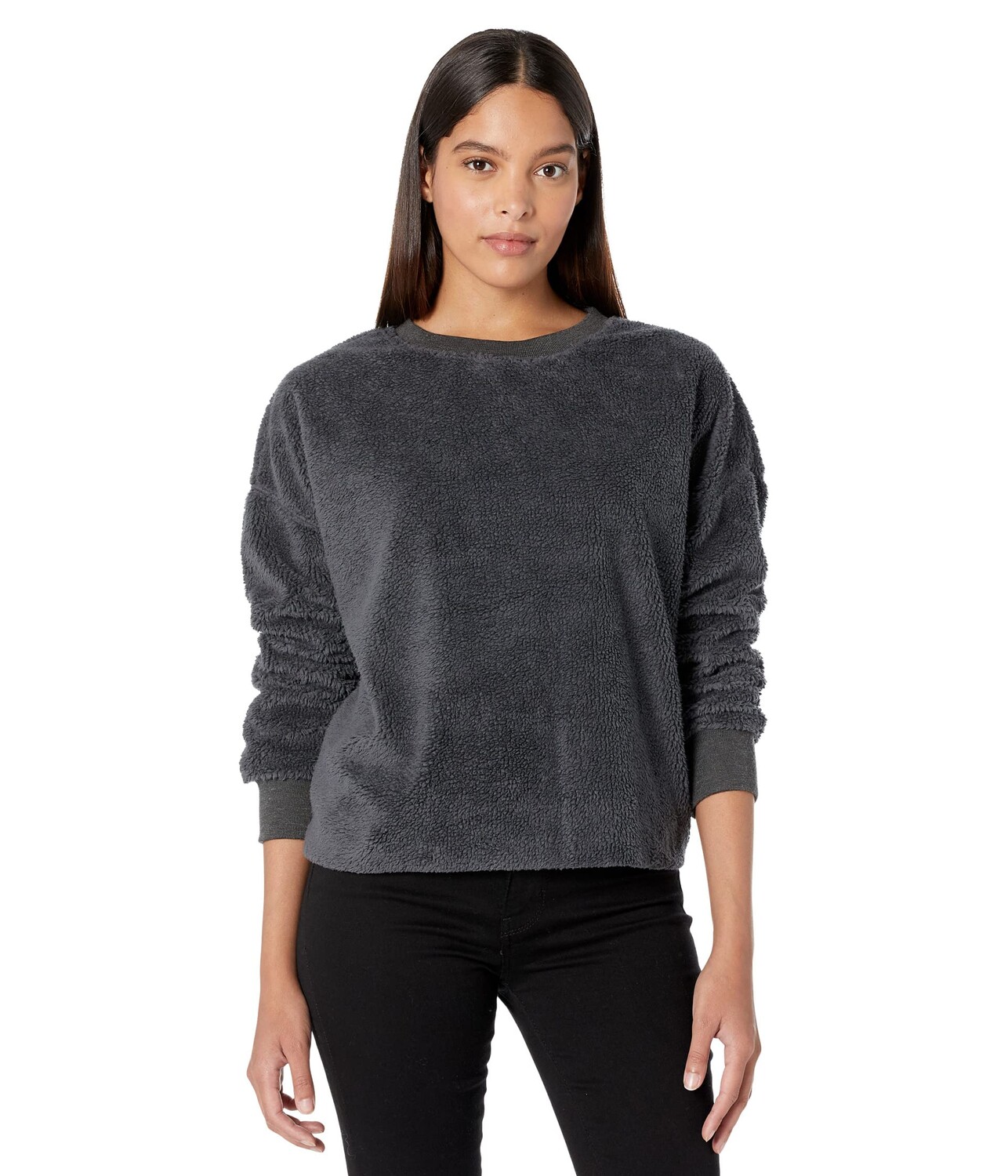 цена Худи Dylan by True Grit, Sherpa Drop Shoulder Crew Neck Sweatshirts