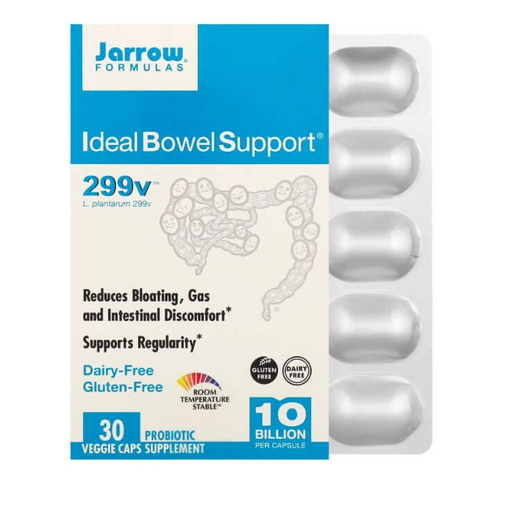 Идеальная поддержка кишечника, 299v, 10 млрд клеток, 30 растительных капсул, Jarrow Formulas jarrow formulas ideal bowel support 299v 10 млрд клеток 30 растительных капсул
