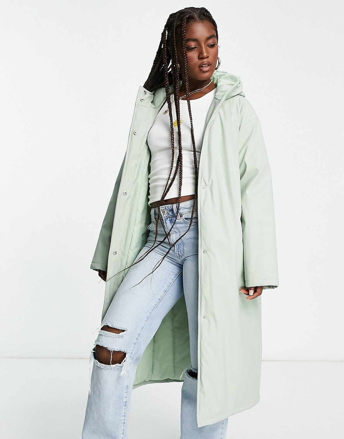 

Дождевик серого цвета с прорезиненной подкладкой ASOS DESIGN, Серый