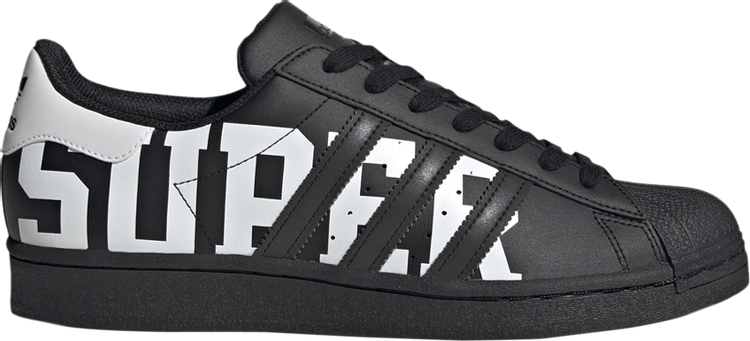 Кроссовки Adidas Superstar 'XXL Print - Core Black', черный - фото