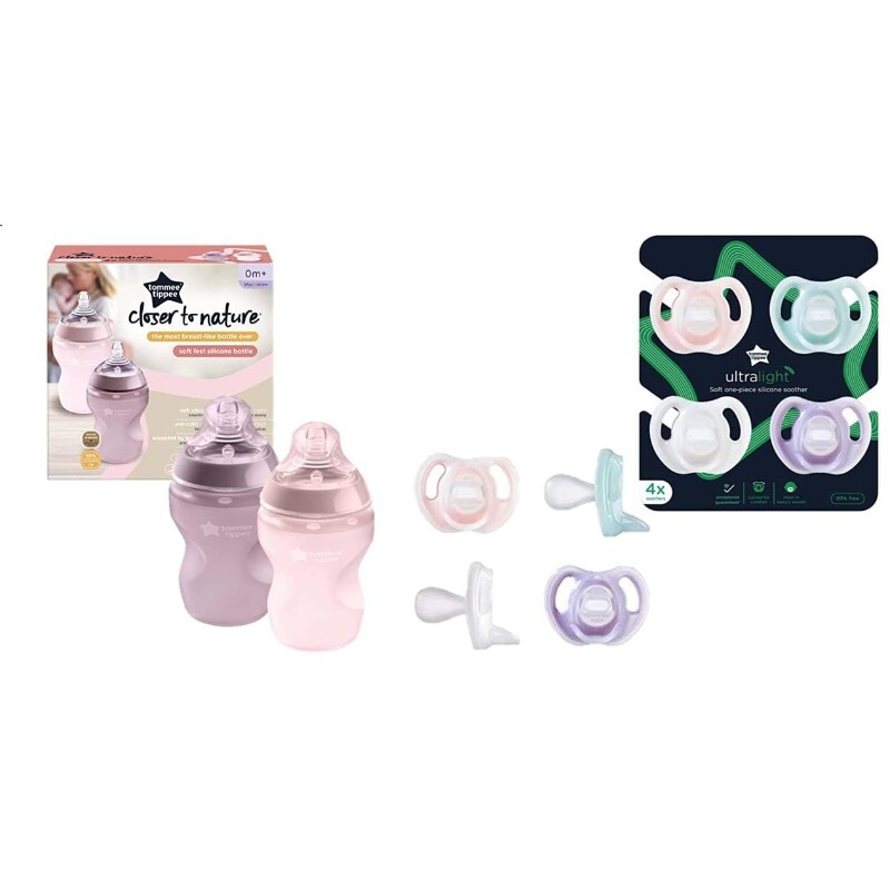 

Набор для кормления Tommee Tippee Silicone, розовый