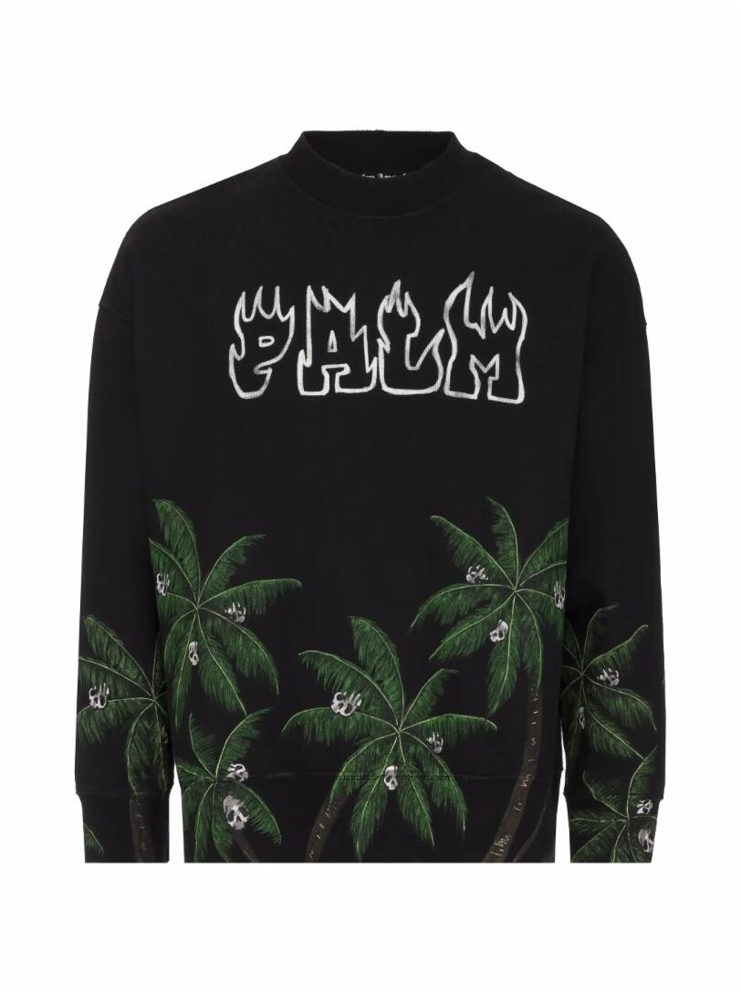 

Хлопковый свитшот с принтом Palm Angels
