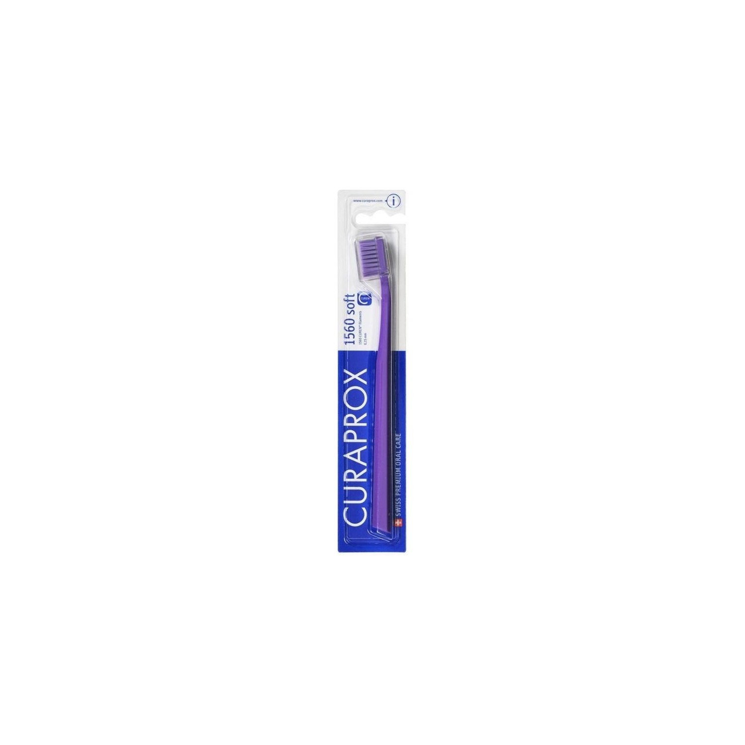 цена Зубная щетка Curaprox мягкая 1560, фиолетовый