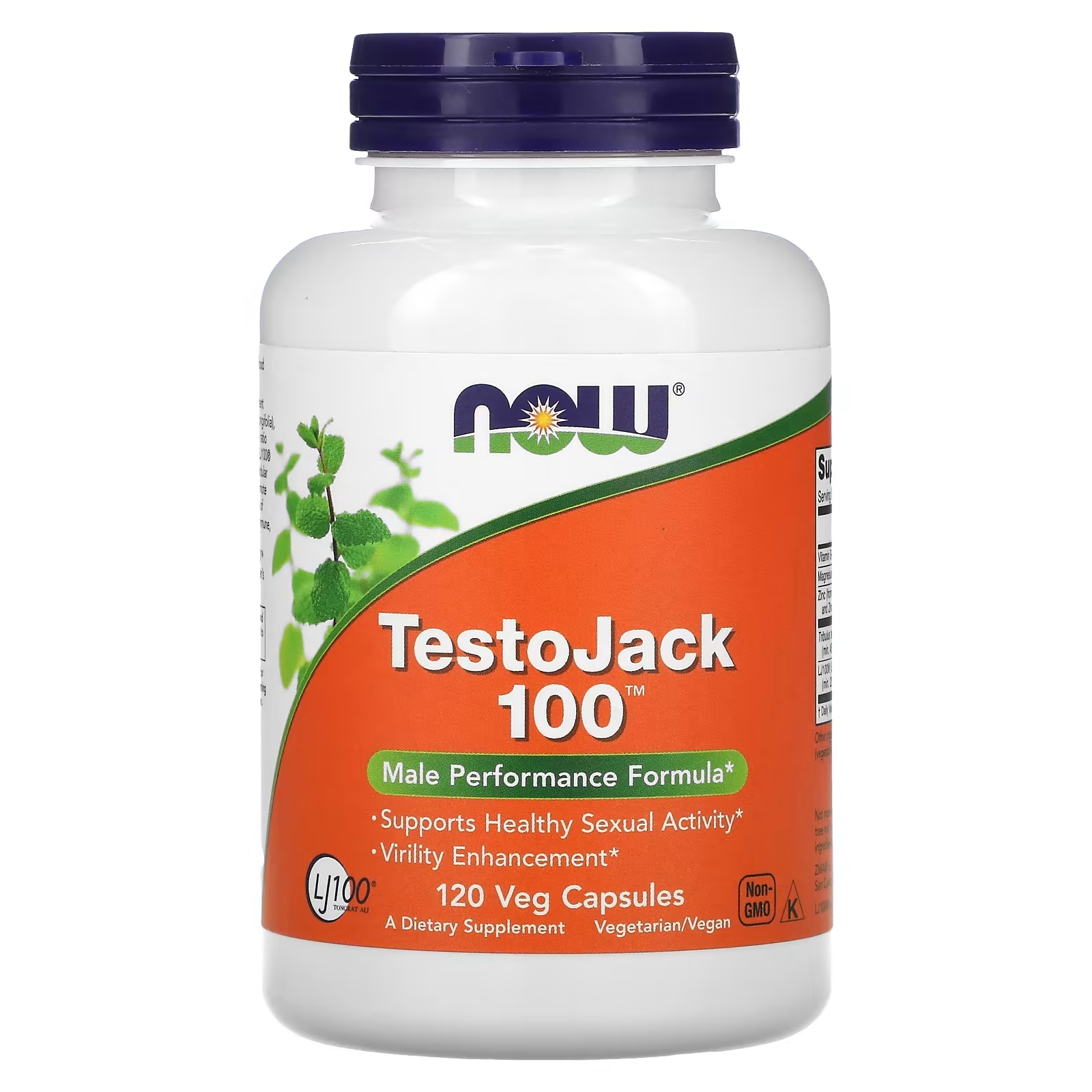 Тестостерон NOW Foods TestoJack 100, 120 растительных капсул