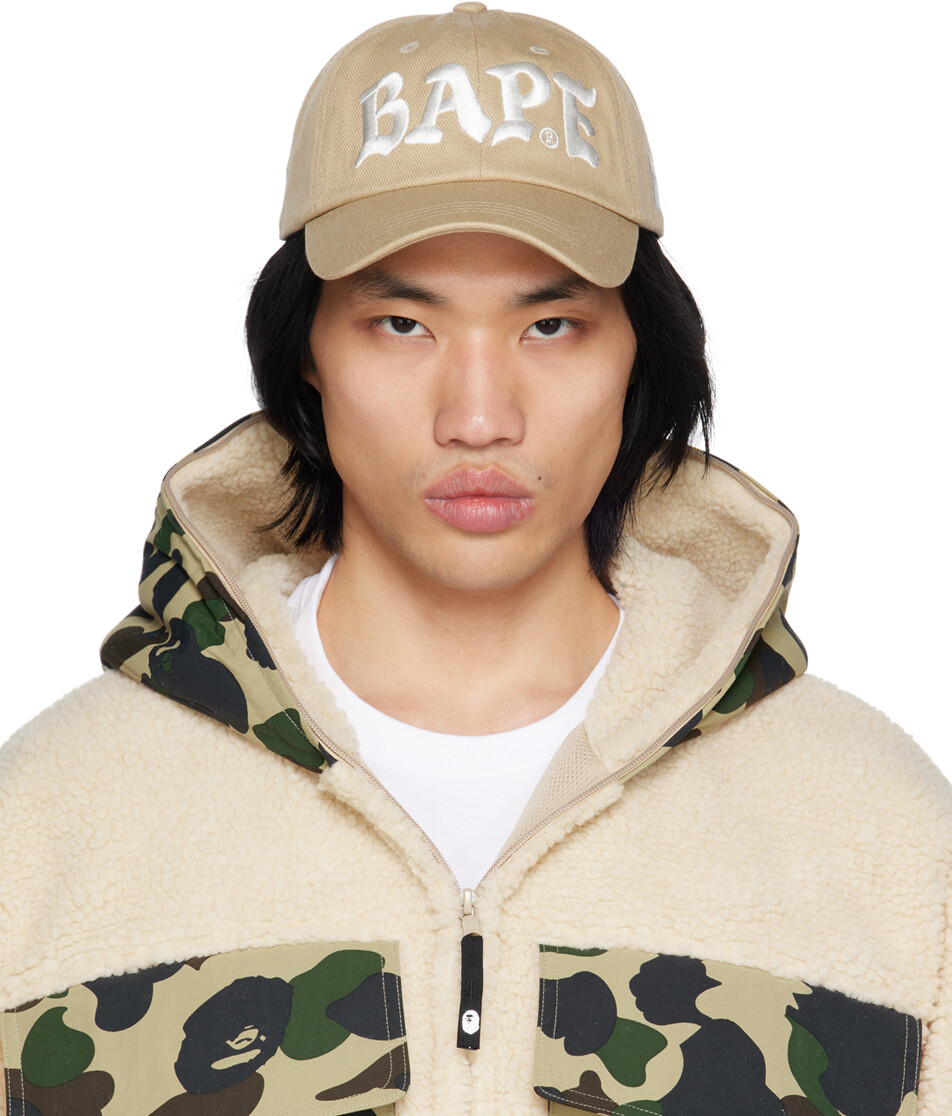 

Бежевая панельная кепка BAPE