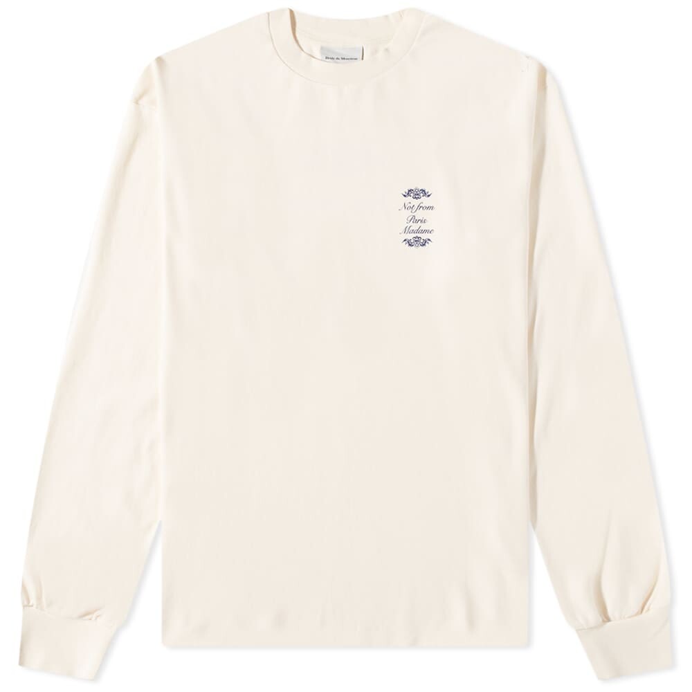 

Футболка Drôle de Monsieur Long Sleeve Not From Paris Madame Ornament, Белый