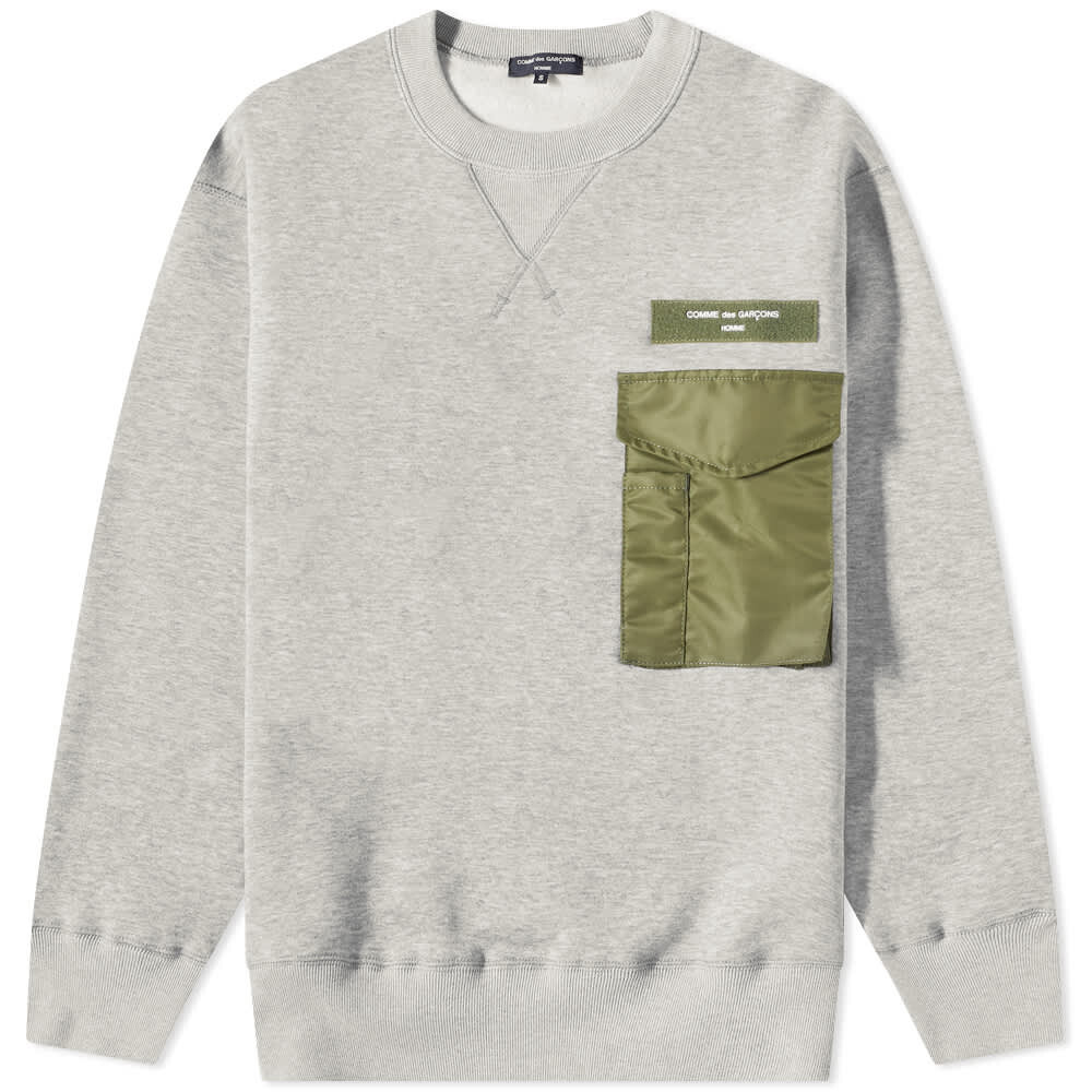 

Толстовка Comme des Garçons Homme Pocket Crew Sweat, Серый