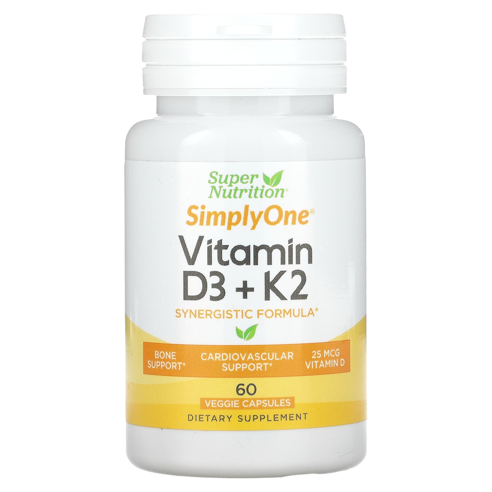 Витамины D3 и К2 Super Nutrition, 60 растительных капсул рисовая мука aroy d 400г пл упак