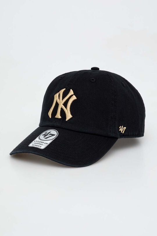 

Хлопковая бейсболка MLB New York Yankees 47brand, черный