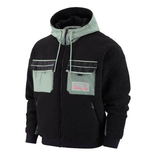 

Куртка Air Jordan Splicing polar fleece Hooded Jacket Black DQ0385-010, черный