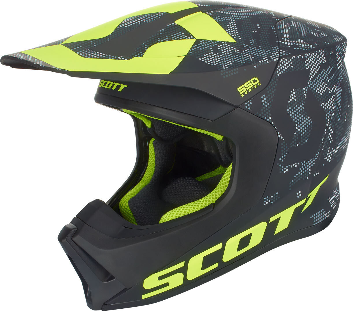 

Шлем Scott 550 Camo ECE со съемной подкладкой, синий/желтый