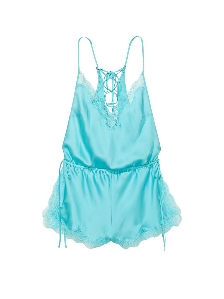 

Ромпер Victoria's Secret Satin Side-Tie, голубой