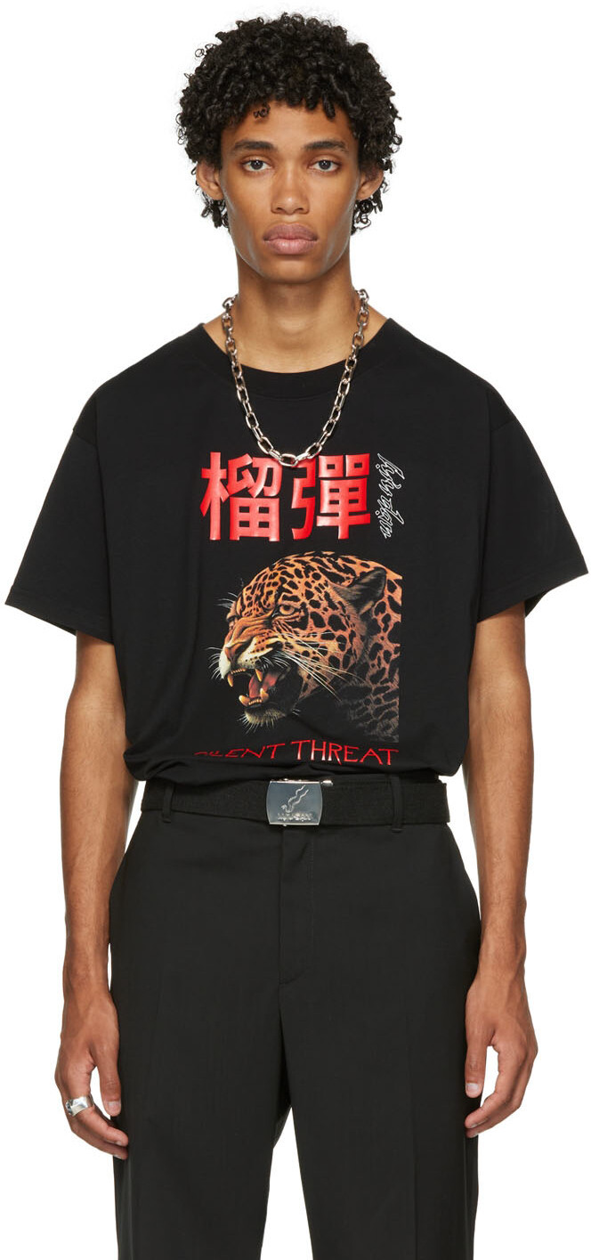 

Футболка Oversize-концерт черного цвета Jaguar LU'U DAN, Черный