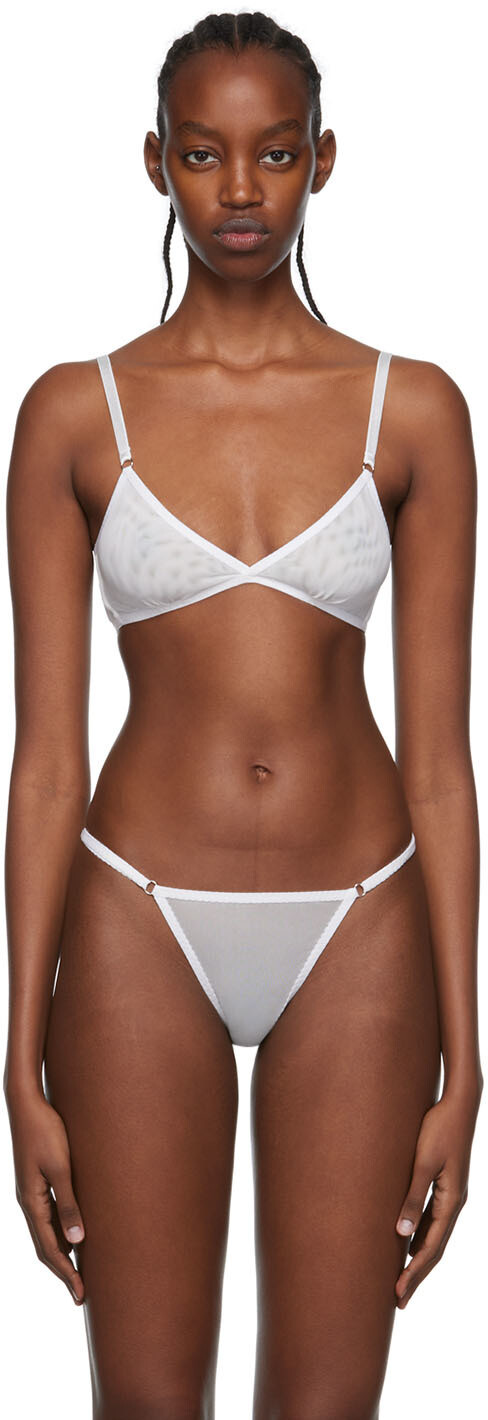 

Белый повседневный бюстгальтер с треугольными чашечками KYE Intimates