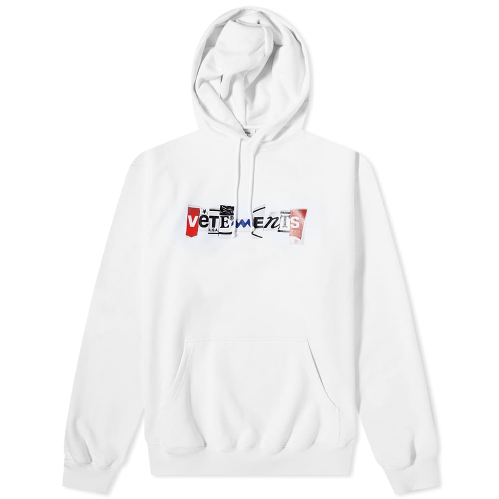 

Толстовка VETEMENTS Mixed Logo Popover Hoody, Белый