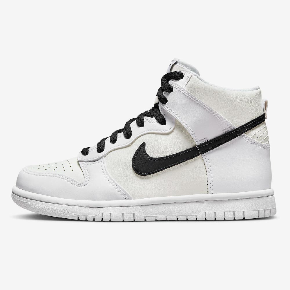 

Кроссовки Nike Dunk High GS Sail, белый/черный