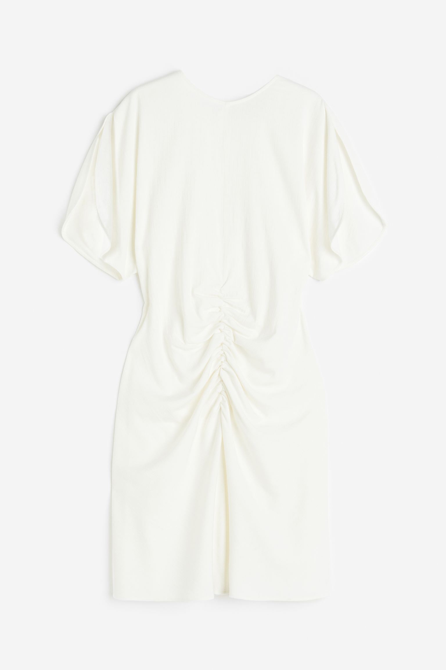 Платье H&M Slit-sleeved, белый платье короткое с круглым вырезом и короткими рукавами blinewood m разноцветный