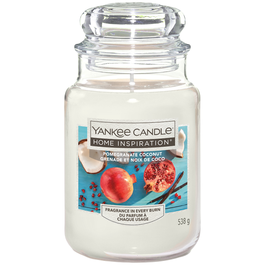Yankee Candle Home Inspiration Pomegranate Coconut большая ароматическая свеча, 538 г ароматическая свеча yankee candle home inspiration fairy floss 538 гр