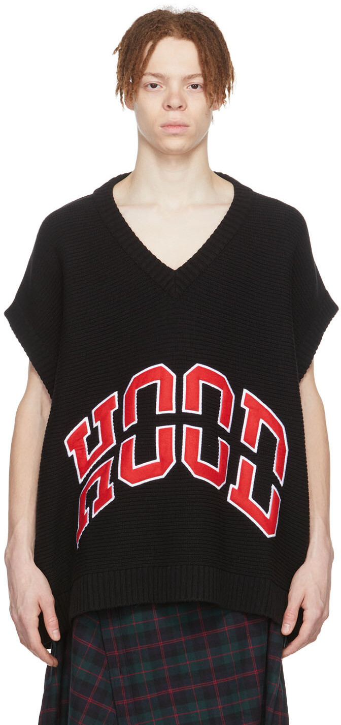 

Черный шерстяной жилет Hood by Air