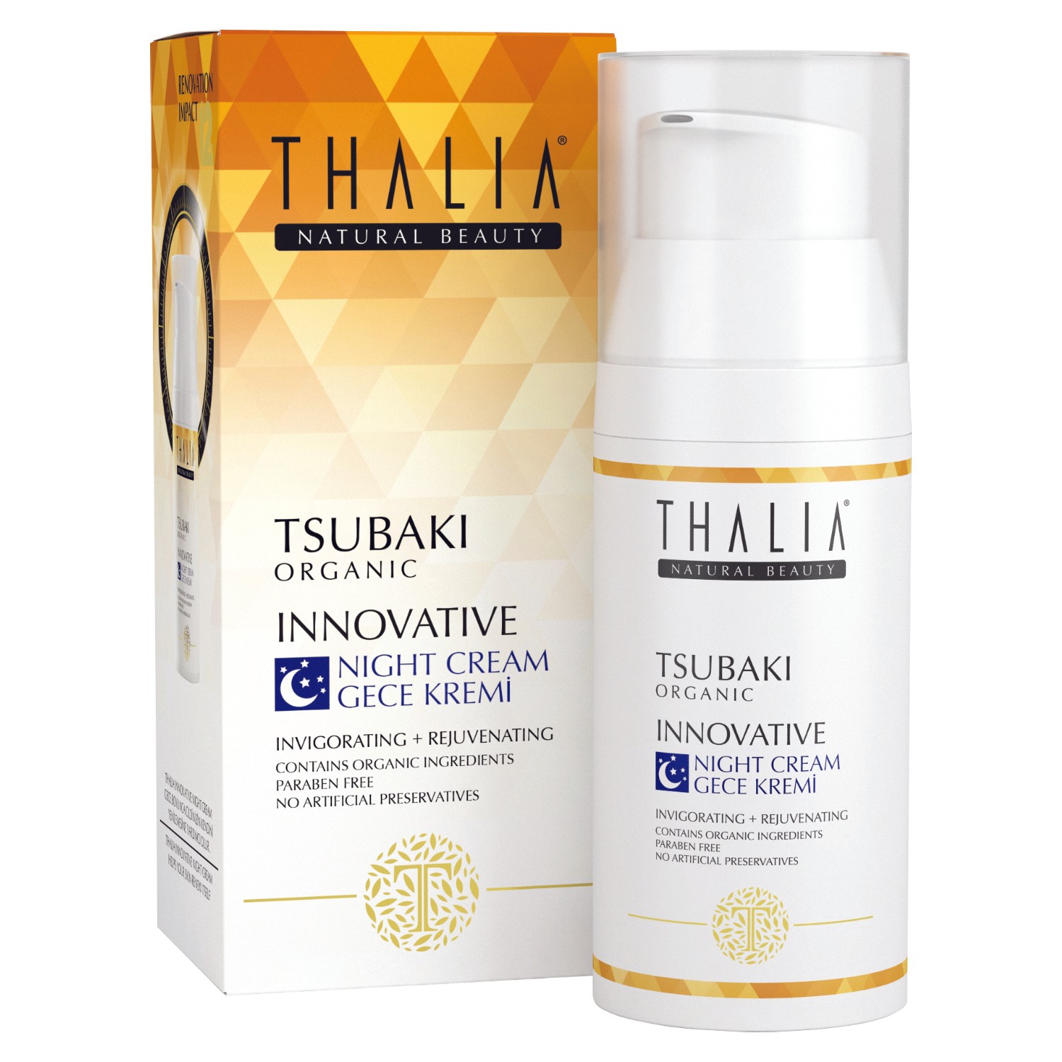 thalia natural beauty pro keratin silk perfection cream крем для волос восстанавливающий 150 мл Антивозрастной ночной крем Thalia для лица