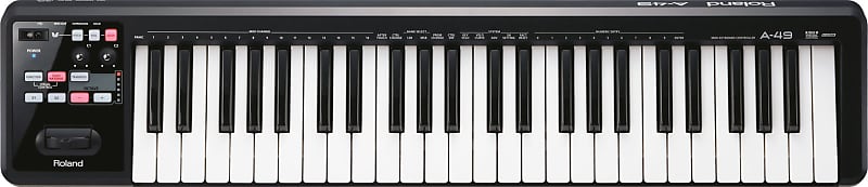 Roland A-49-BK MIDI Keyboard Controller USB Black A 49 New //ARMENS// keith mcmillen сша keyboard controller keith mcmillen k board k 716 25 key usb midi keyboard controller with gesture control