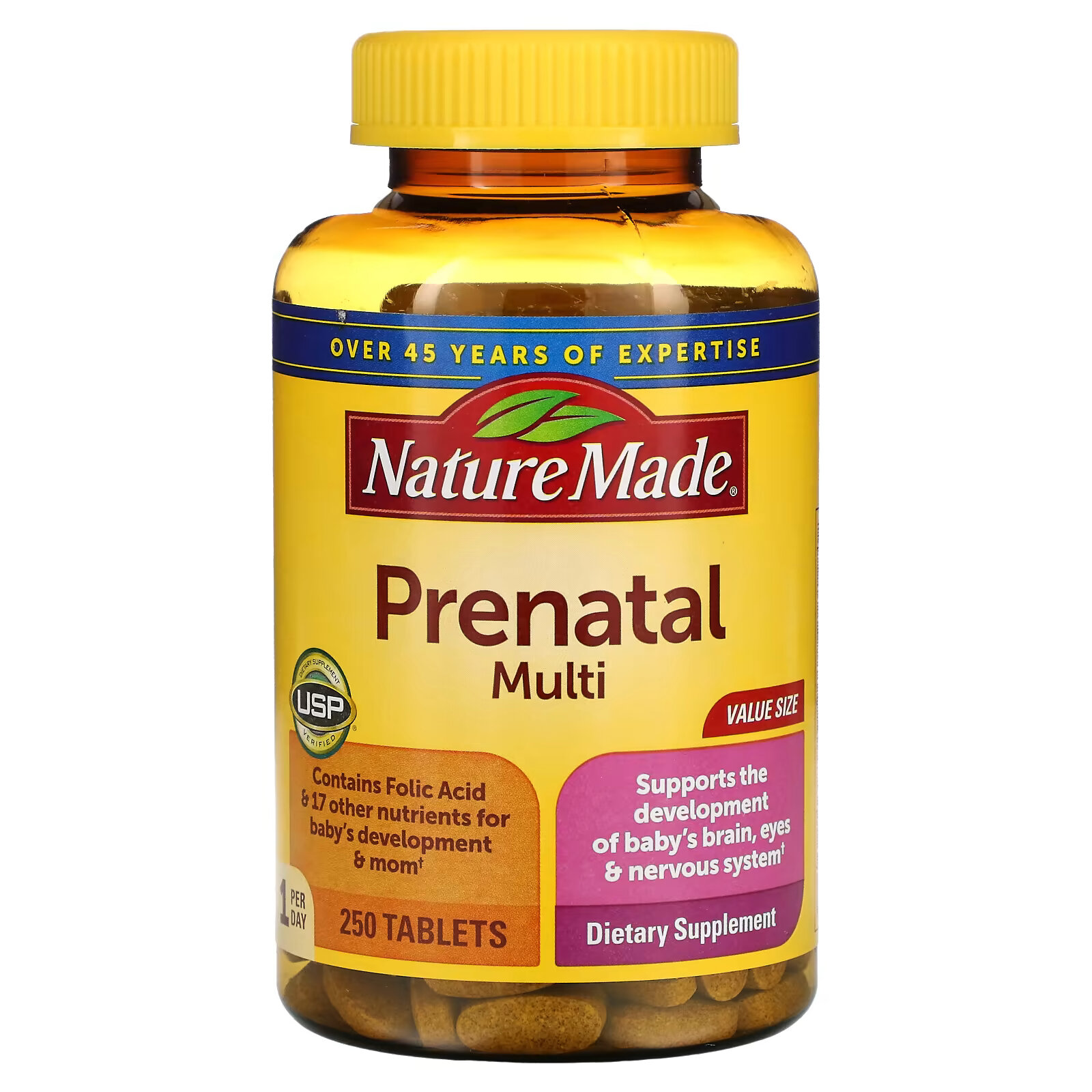 Nature Made, Multi Prenatal, 250 таблеток калий nature s life 250 таблеток